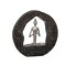 Kingston Living Mango Wood Yoga Lady in Circle Log Sculpture - 11" - Silver